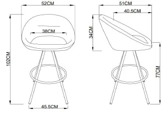 Photo du produit TABOURET AMIO TISSU VERT PIETEMENT PYRAMIDAL