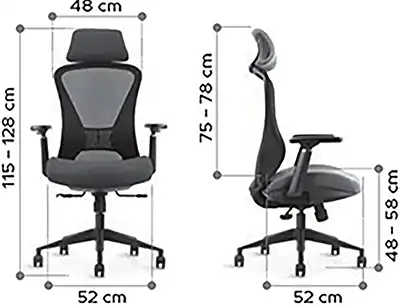 Photo du produit FAUTEUIL DESIGNER GRIS/NOIR