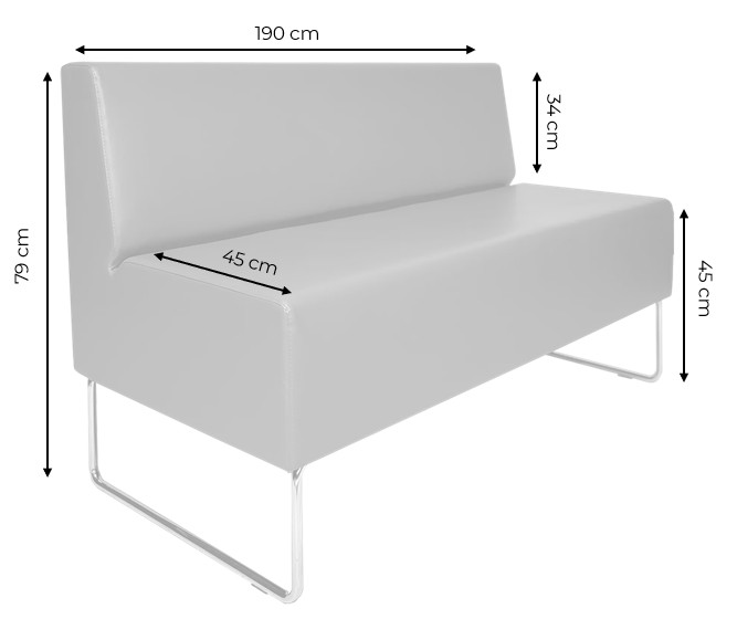 Photo du produit BANQUETTE GRISE HOST