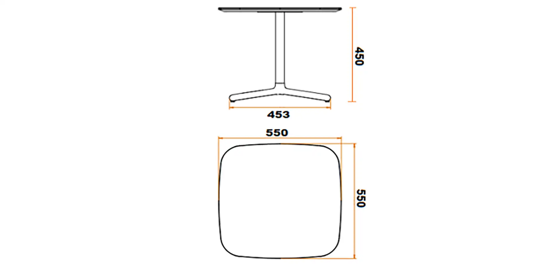 Photo du produit TABLE SQUARE NOIRE