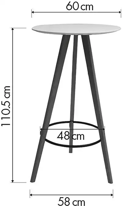 Photo du produit TABLE HAUTE BREAK NOIRE (2 colis)