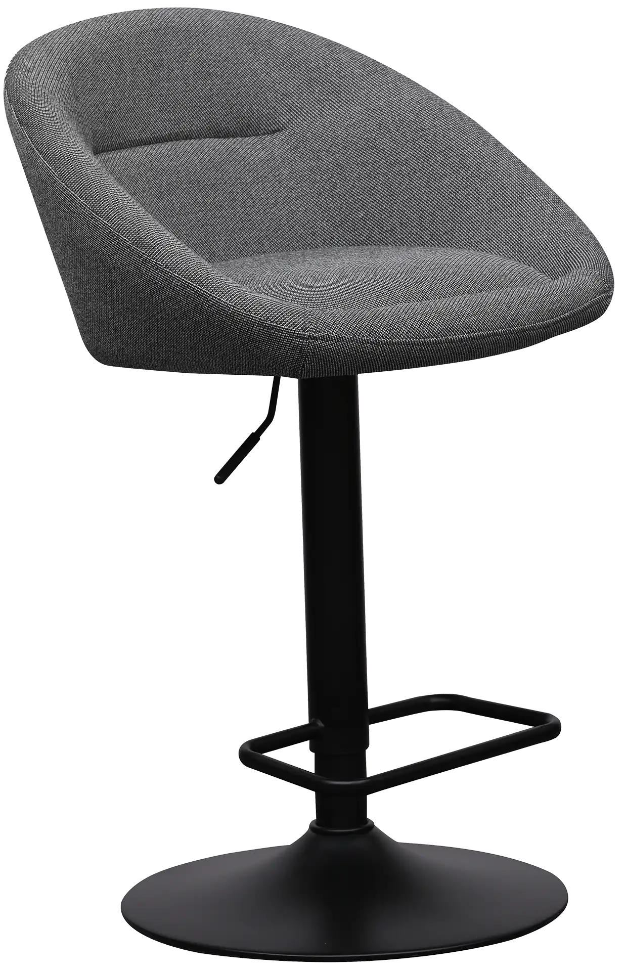 TABOURET AMIO TISSU GRIS PIETEMENT REGLABLE EN HAUTEUR