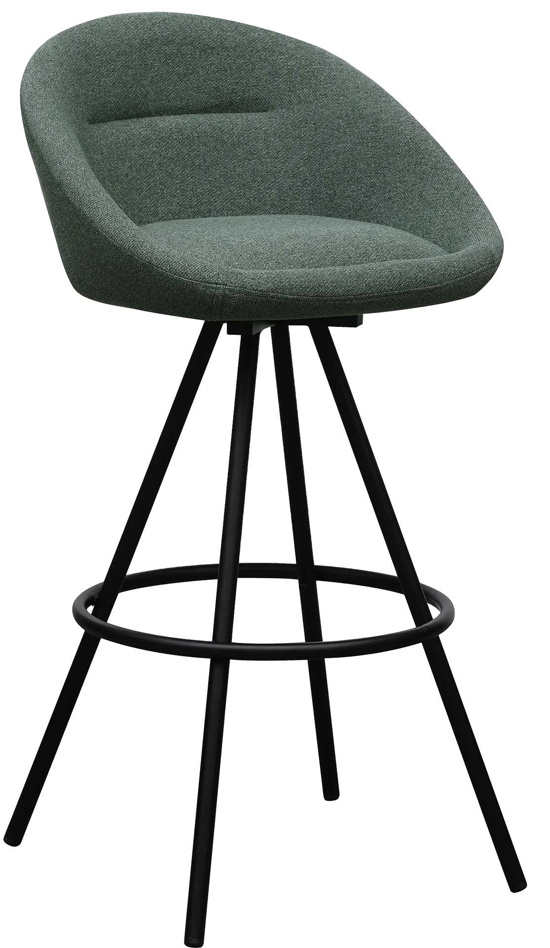 TABOURET AMIO TISSU VERT PIETEMENT PYRAMIDAL