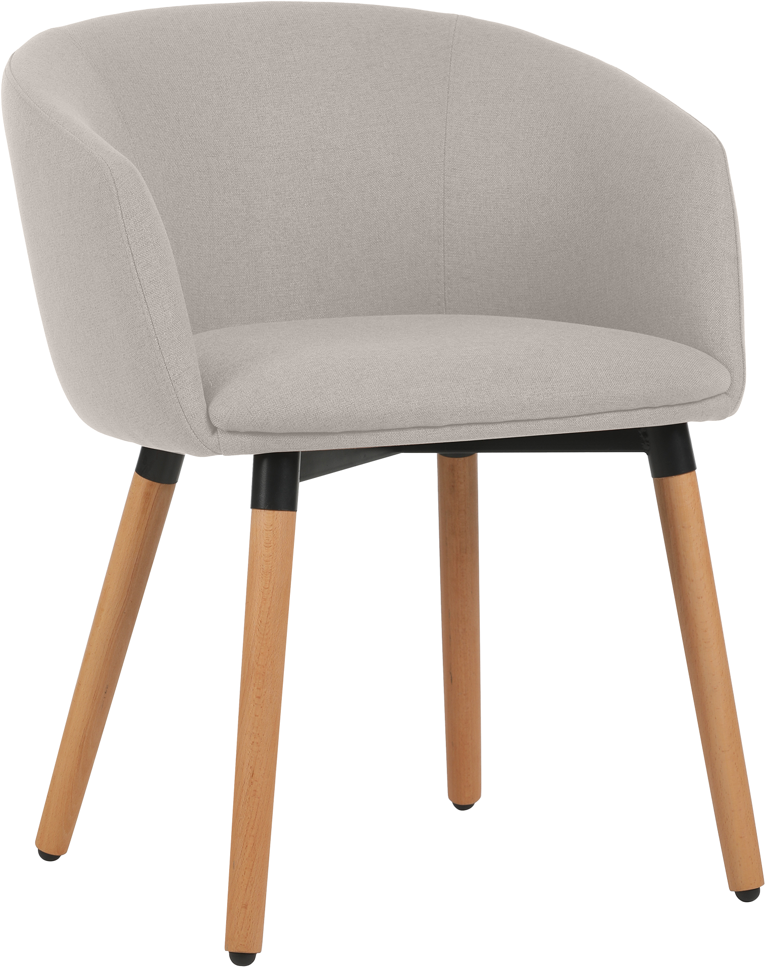 Photo du produit FAUTEUIL TISSU NON FEU ARCO BEIGE LIN PIEDS BOIS