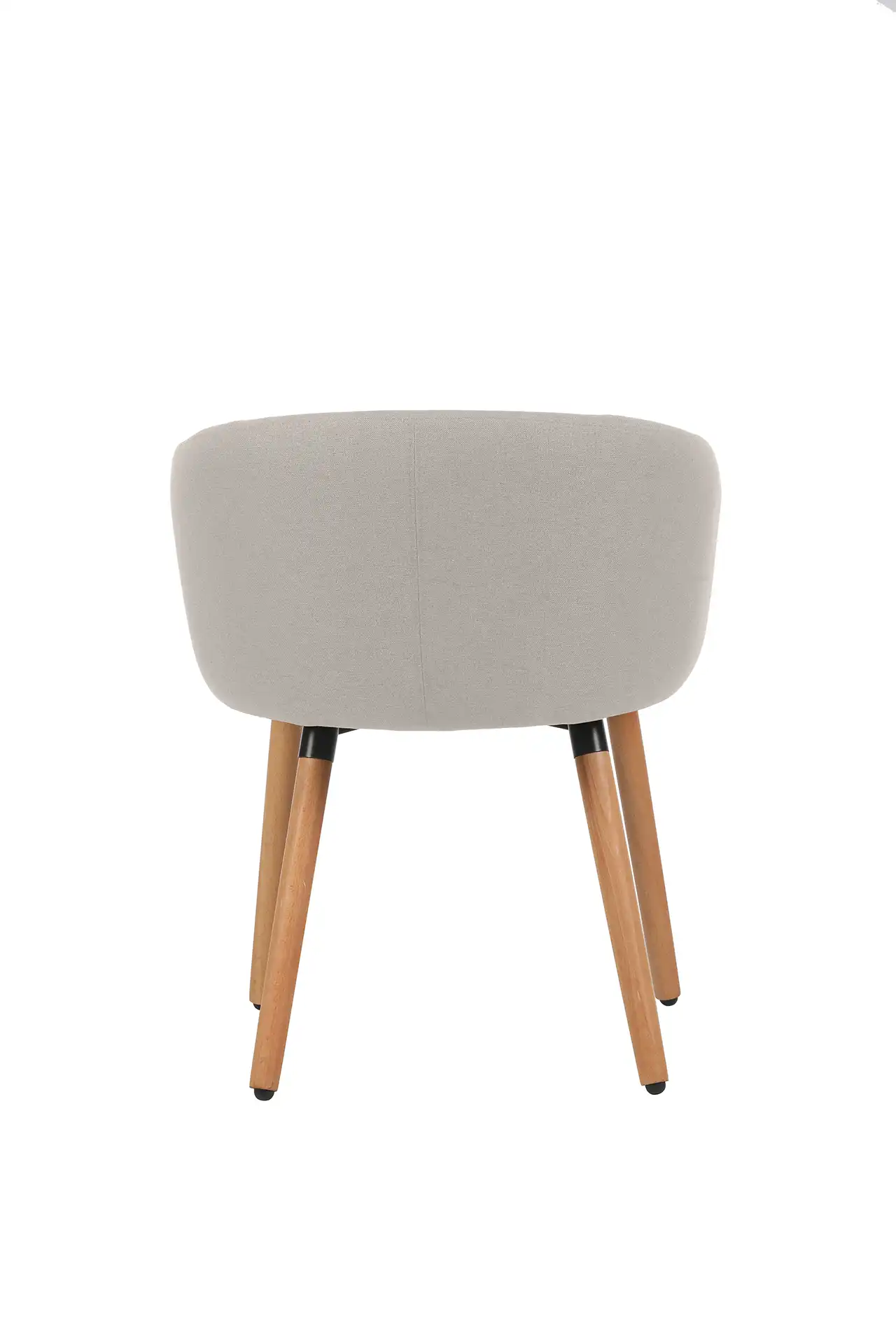 Photo du produit FAUTEUIL TISSU ARCO BEIGE LIN PIEDS BOIS