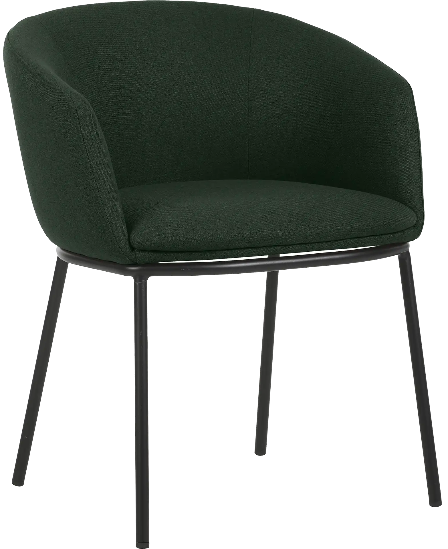 FAUTEUIL TISSU NON FEU ARCO VERT FONCE PIEDS METAL