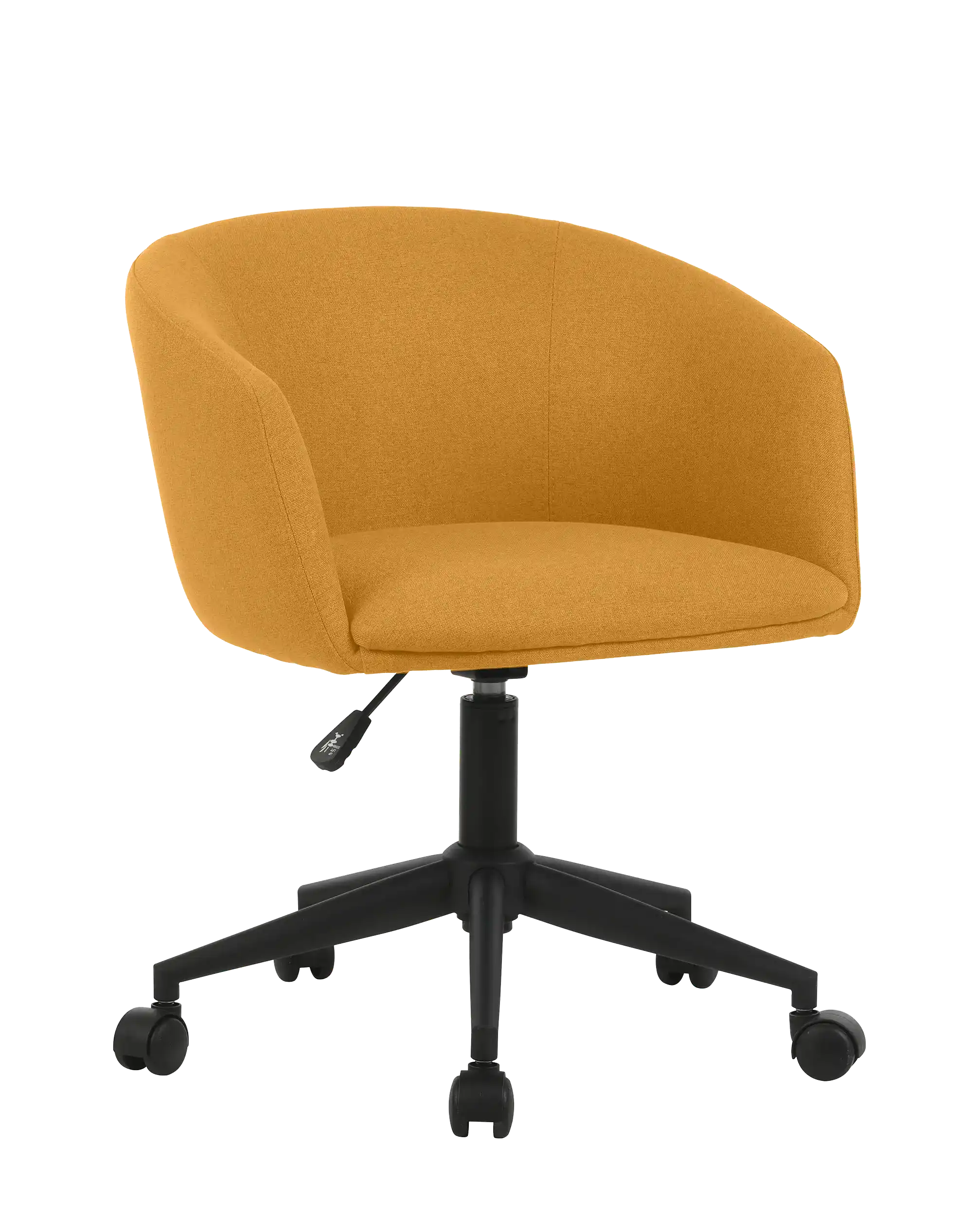 Photo du produit FAUTEIL TISSU ARCO JAUNE SAFRAN ROULETTES