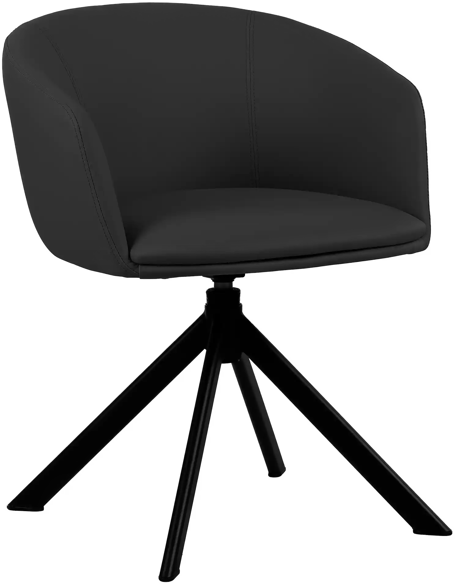 FAUTEUIL ARCO CHIC NOIR PIEDS PYRAMIDAL