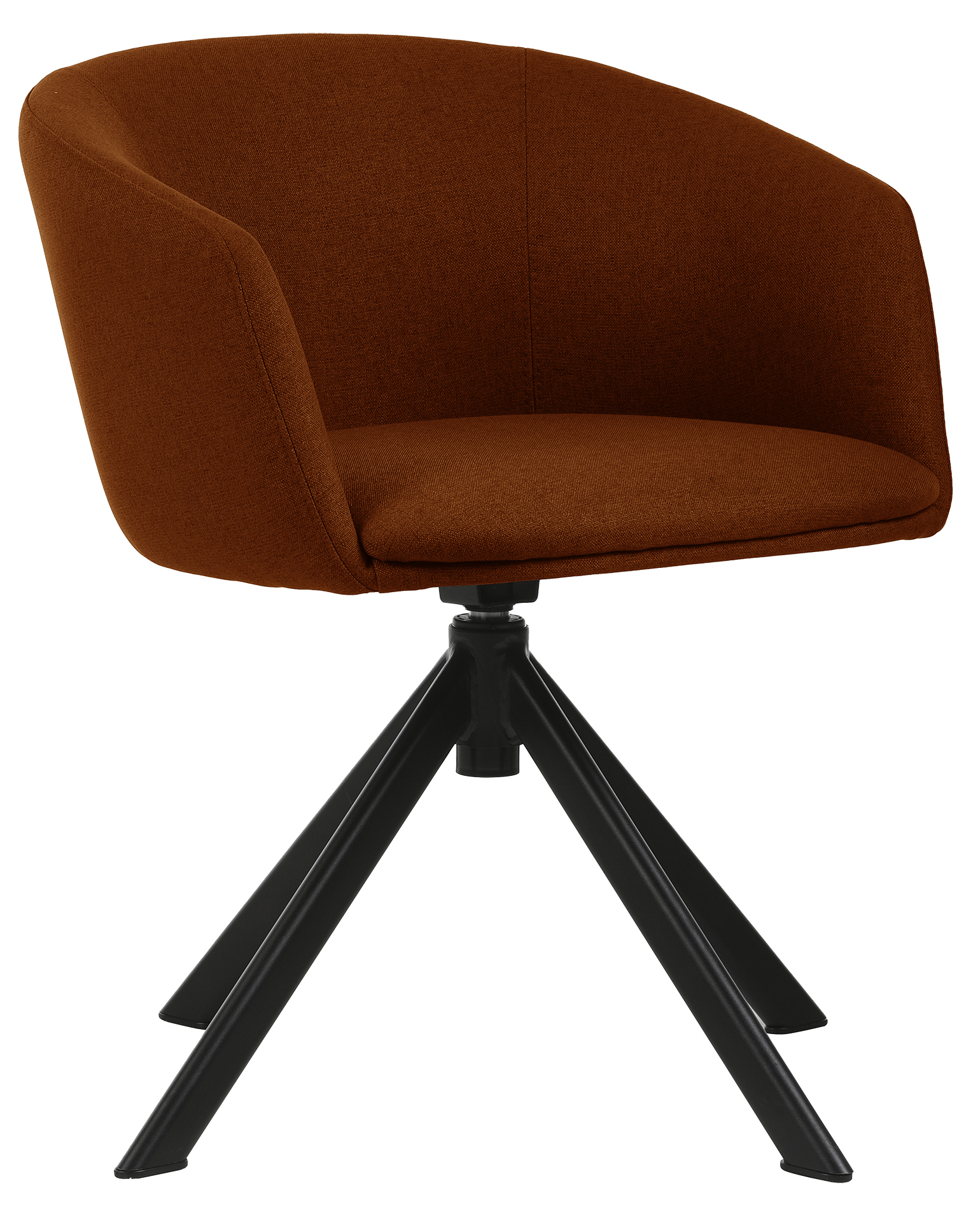 Photo du produit FAUTEUIL TISSU NON FEU ARCO TERRACOTTA PIED PYRAMIDAL