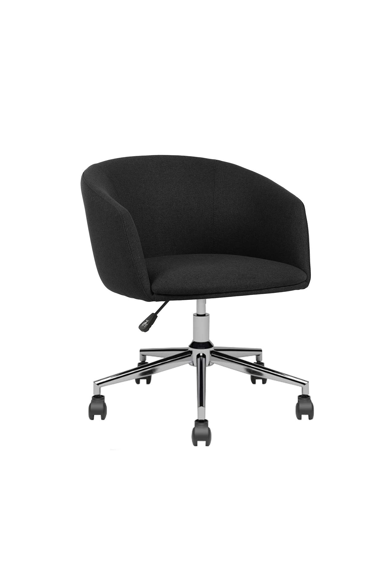 Photo du produit FAUTEUIL TISSU NON FEU ARCO GRIS POIVRE PIED ROULETTES CHROMÉ
