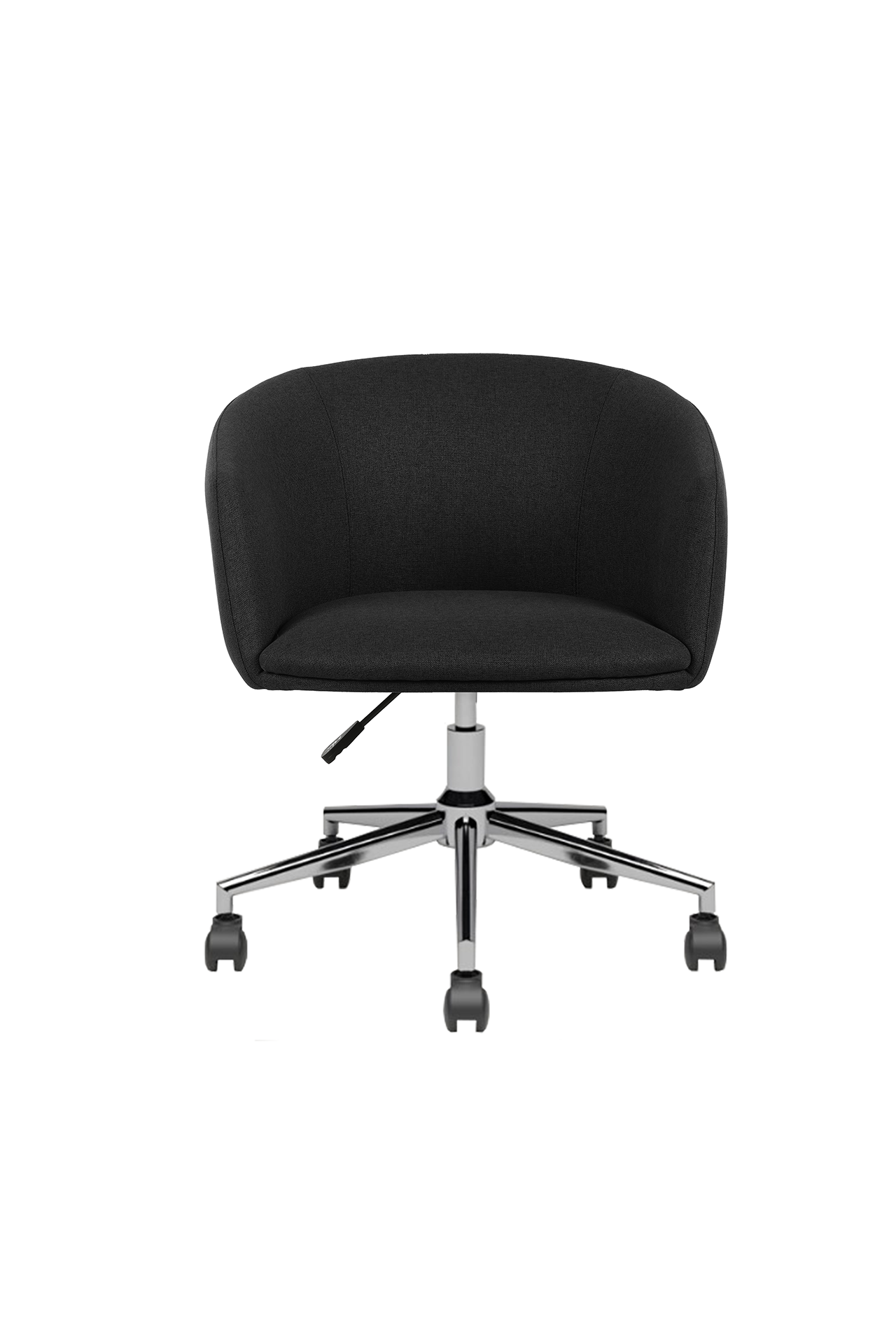 Photo du produit FAUTEUIL TISSU NON FEU ARCO GRIS POIVRE PIED ROULETTES CHROMÉ
