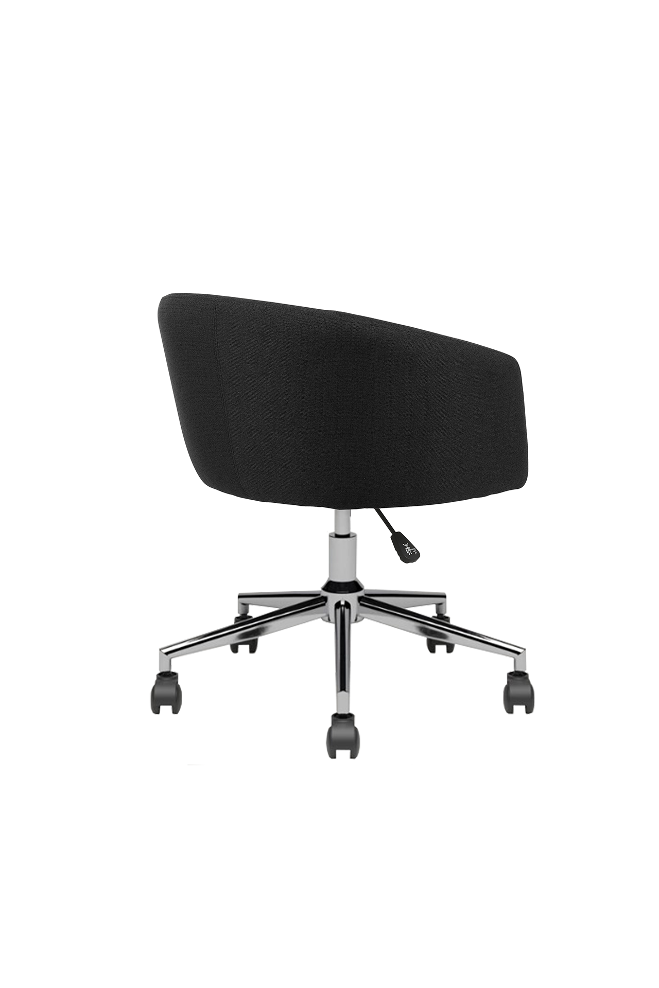 Photo du produit FAUTEUIL TISSU NON FEU ARCO GRIS POIVRE PIED ROULETTES CHROMÉ