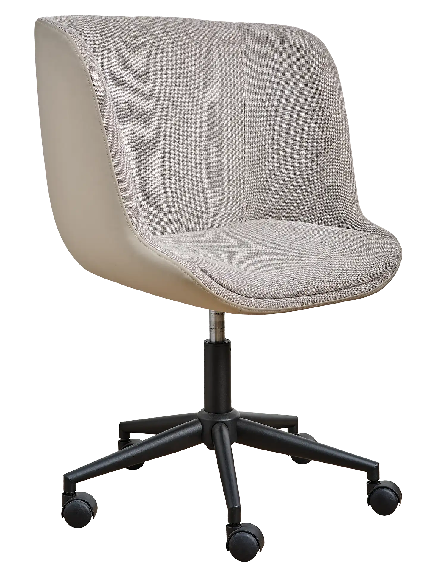 Photo du produit FAUTEUIL EGGY BEIGE PIETEMENT ROULETTES NOIRES