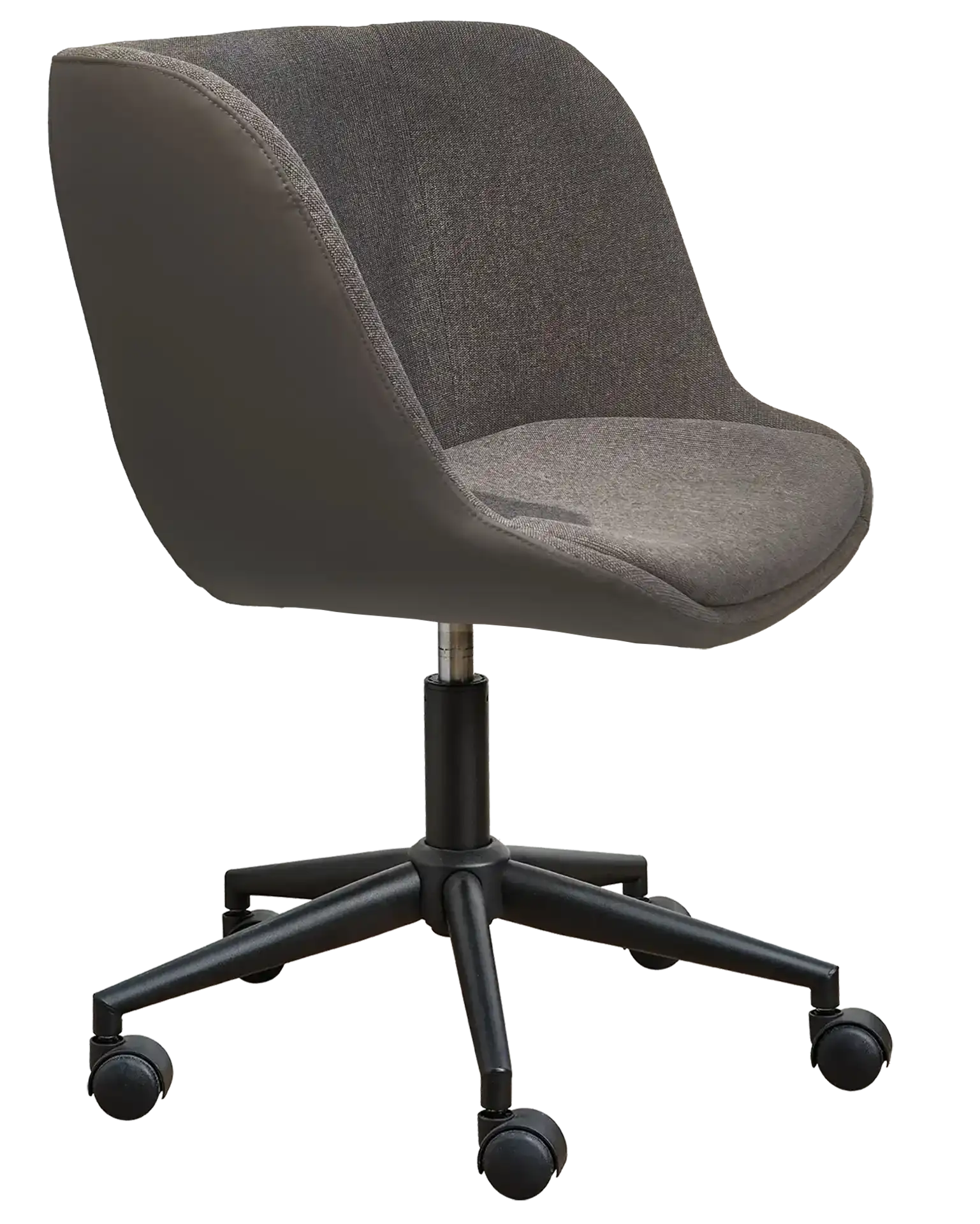 Photo du produit FAUTEUIL EGGY GRIS FONCE PIETEMENT ROULETTES NOIRES