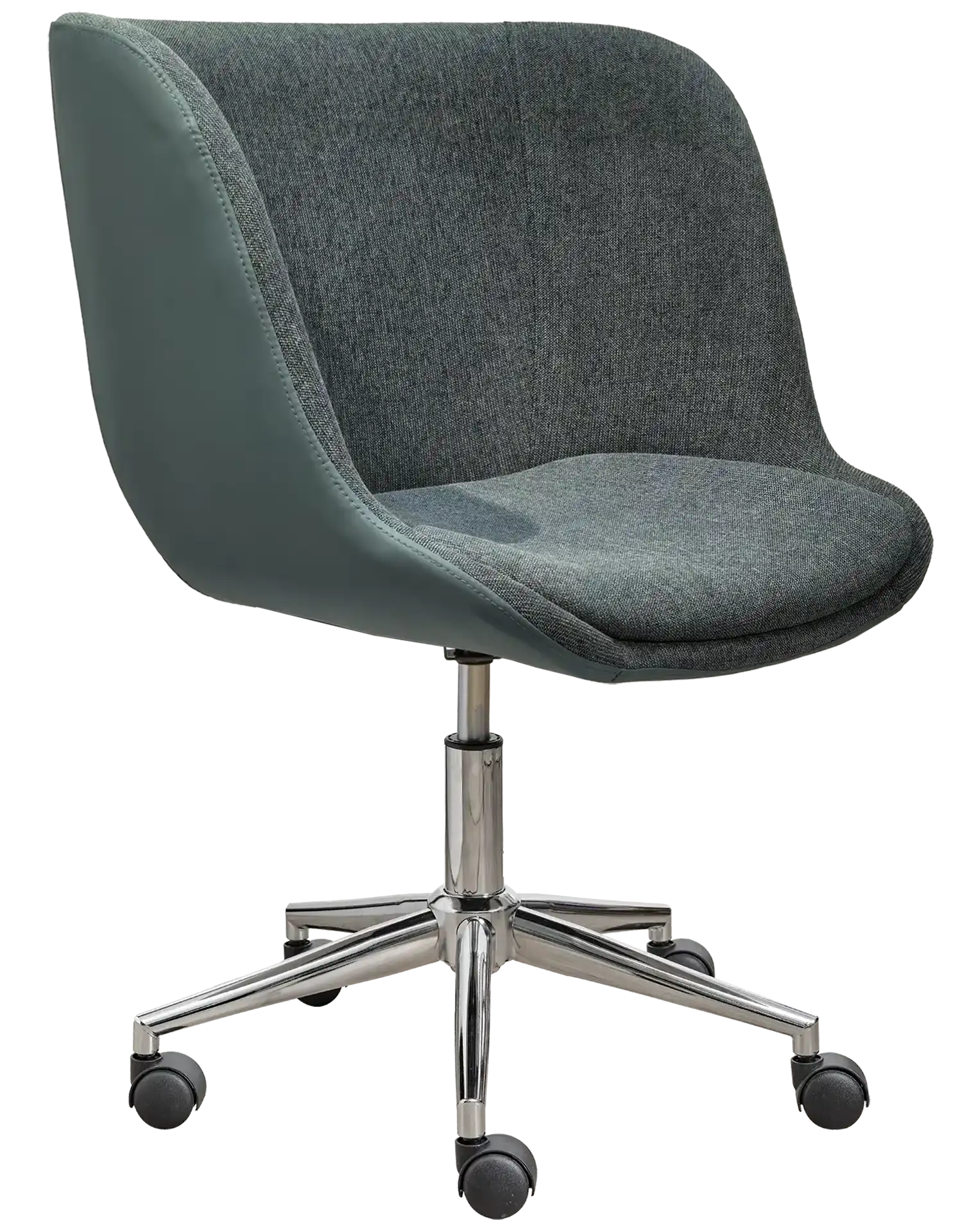 Photo du produit FAUTEUIL EGGY BLEU PIETEMENT ROULETTES CHROMEES