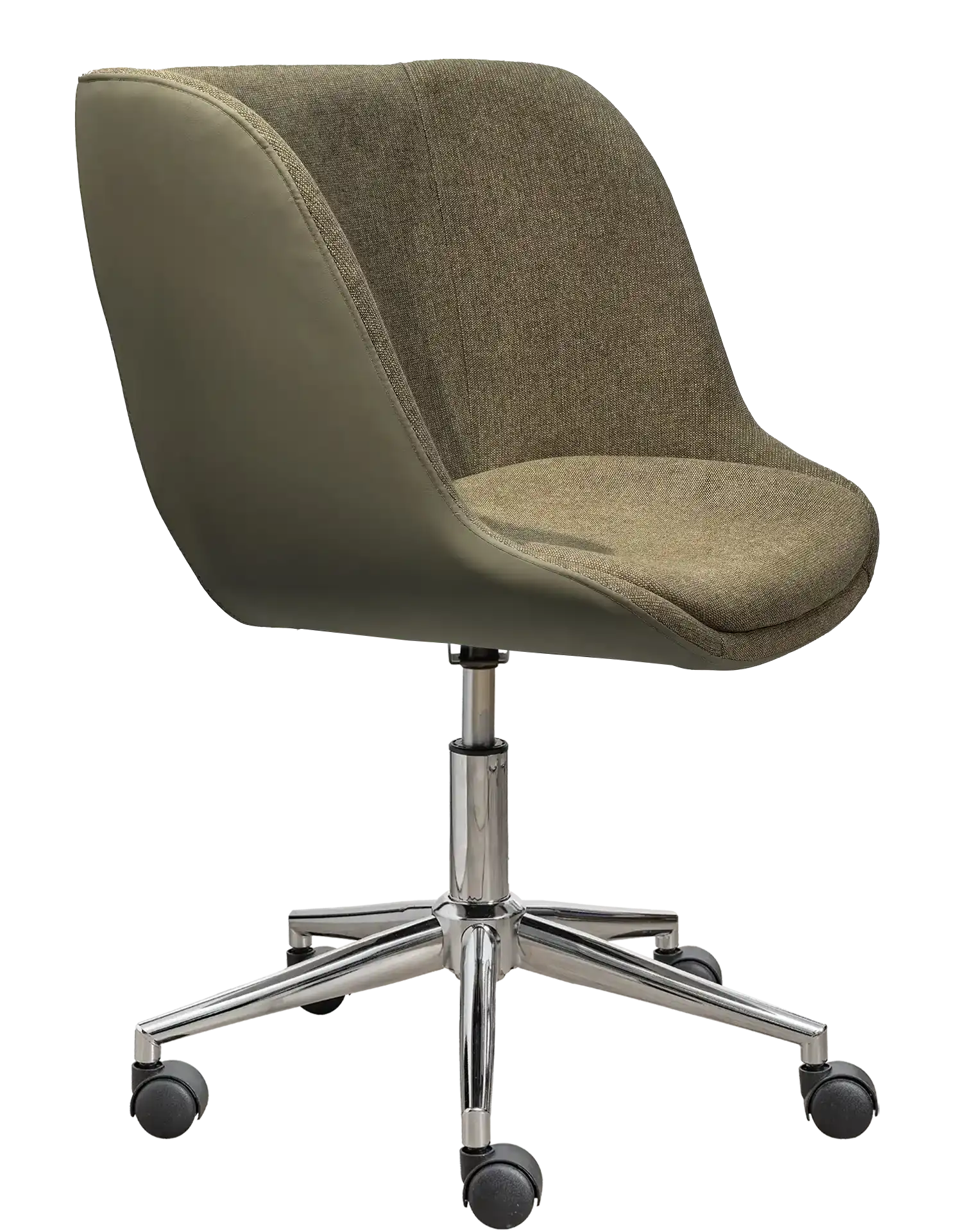 Photo du produit FAUTEUIL EGGY VERT PIETEMENT ROULETTES CHROMEES