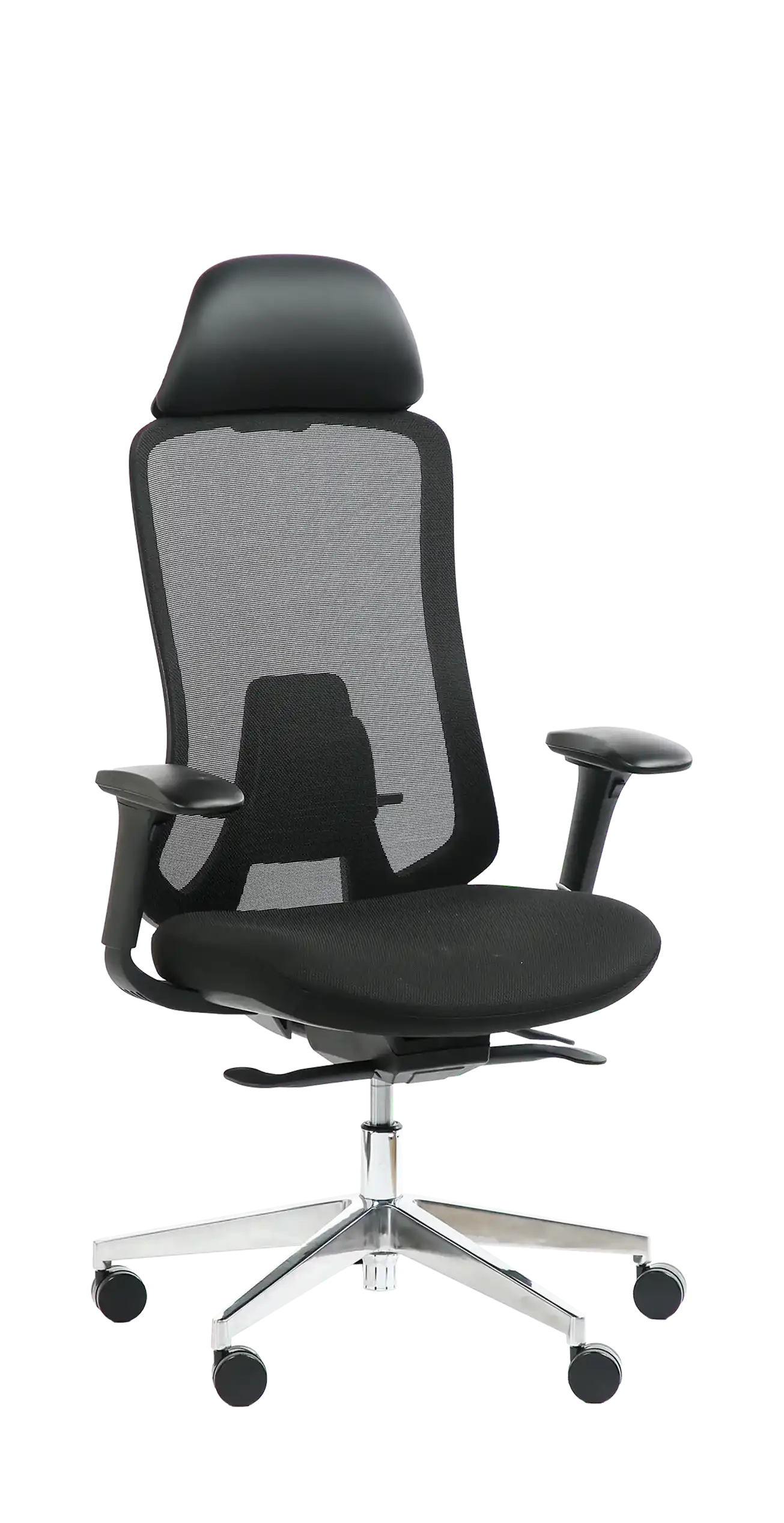 Photo du produit FAUTEUIL ERGONOMIQUE FEDO NOIR, PIED ALU