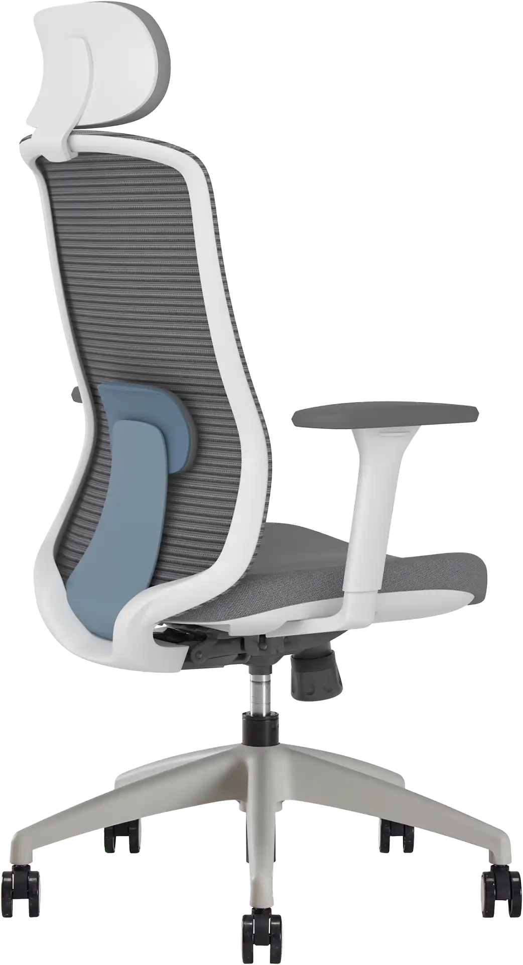 Photo du produit FAUTEUIL ERGONOMIQUE LANDO GRIS-BLEU AVEC AT