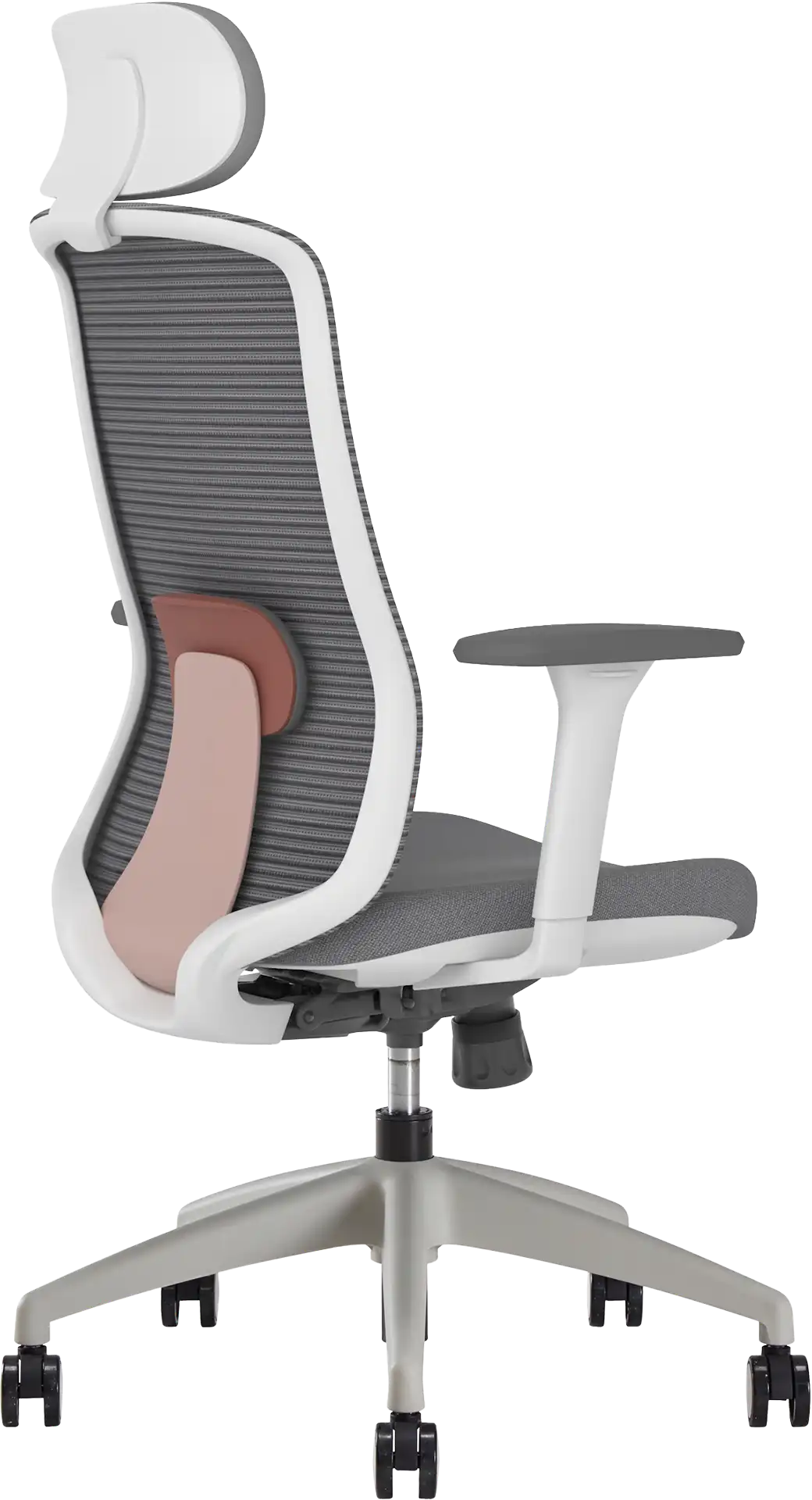 Photo du produit FAUTEUIL ERGONOMIQUE LANDO GRIS-ROUGE AVEC AT