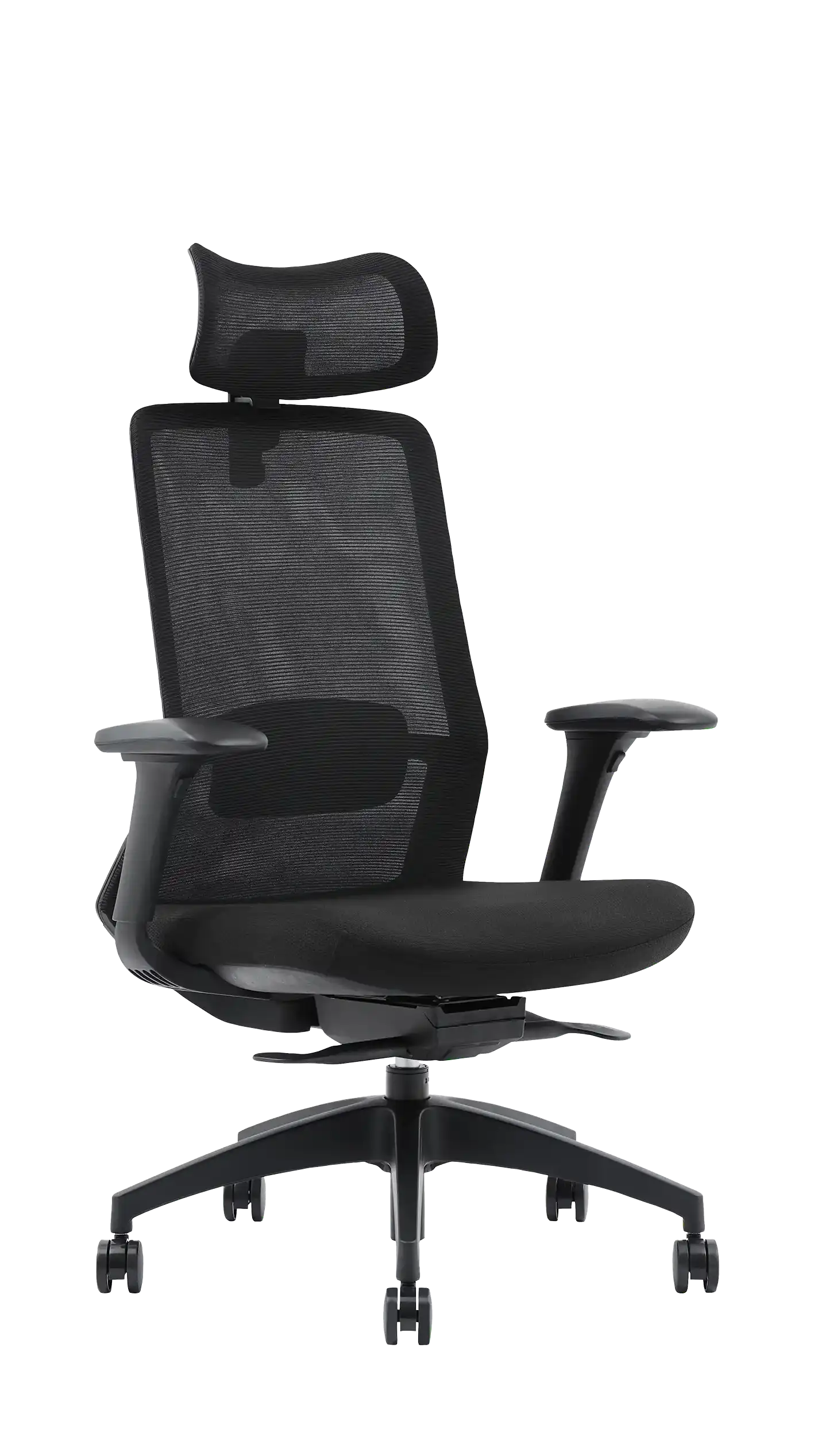 Photo du produit FAUTEUIL POLAR SYNCHRONE CORPS NOIR, ASSISE ET DOSSIER NR, PIED NYLON