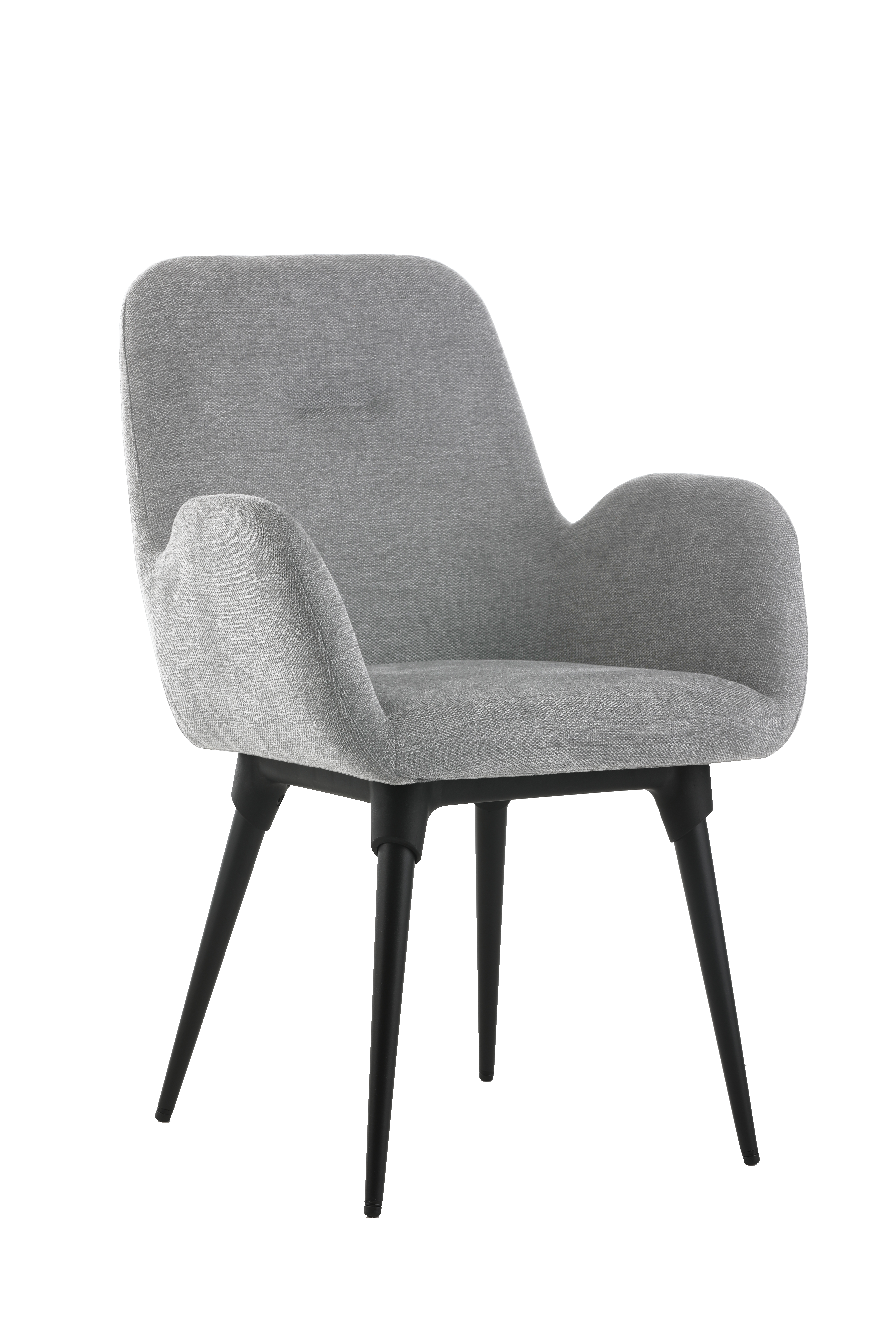 Photo du produit FAUTEUIL TISSU SHINEO GRIS PIEDS METAL