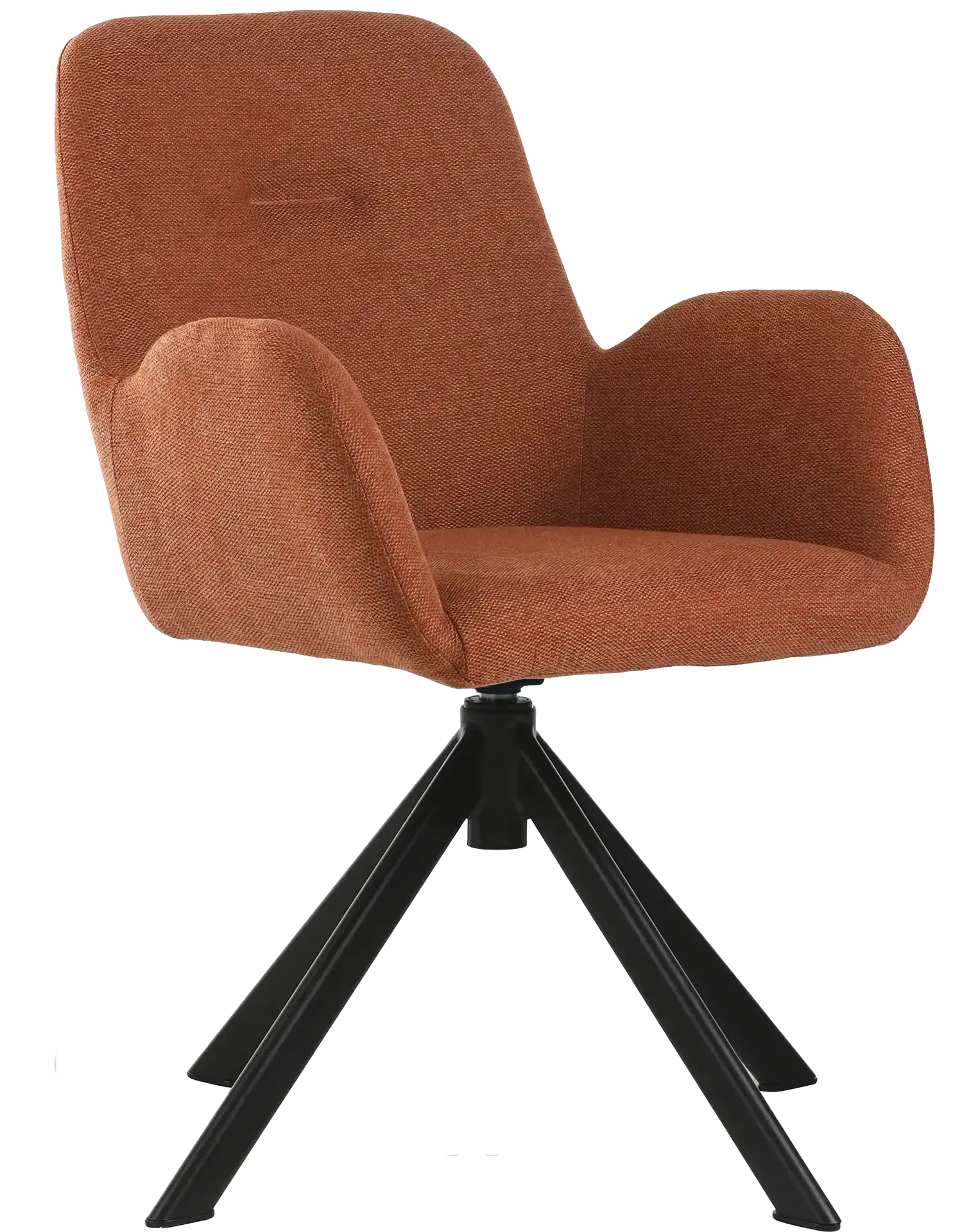 Photo du produit FAUTEUIL TISSU SHINEO TERRACOTTA PIEDS PYRAMIDAL