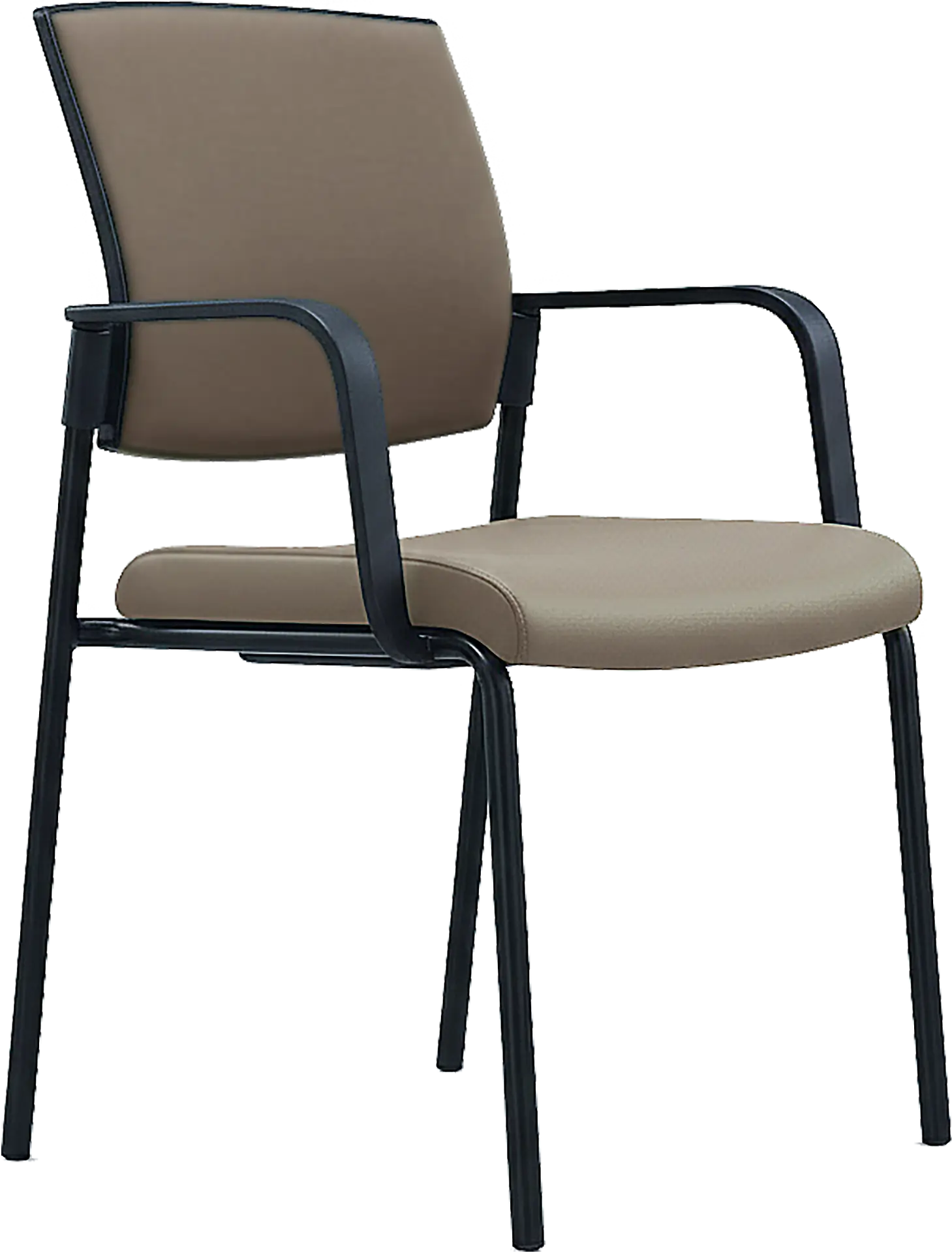 Photo du produit CHAISE SYNERGY ASSISE ET DOSSIER PU TAUPE SANS ACCOUDOIRS