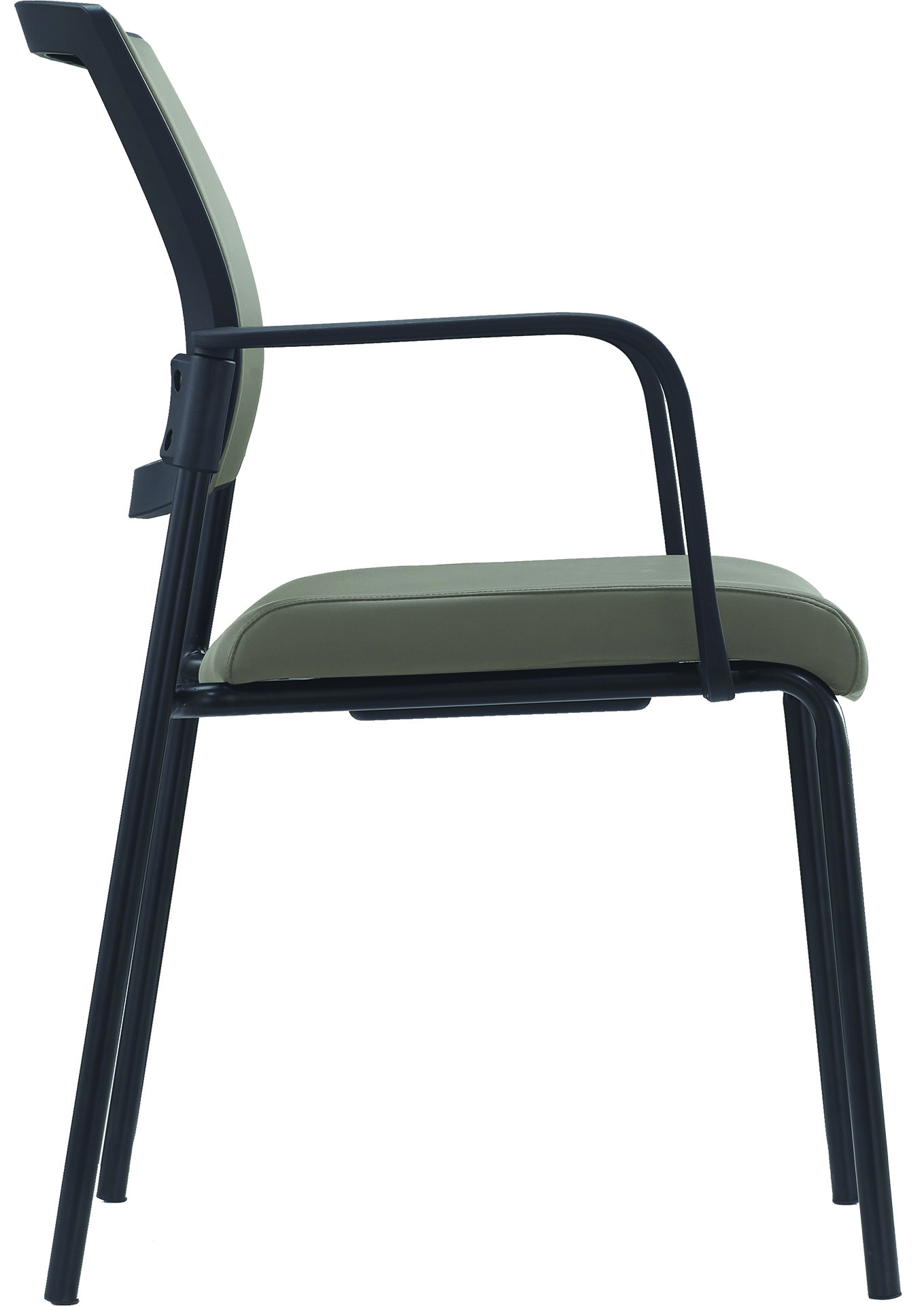 Photo du produit CHAISE SYNERGY ASSISE ET DOSSIER PU TAUPE SANS ACCOUDOIRS