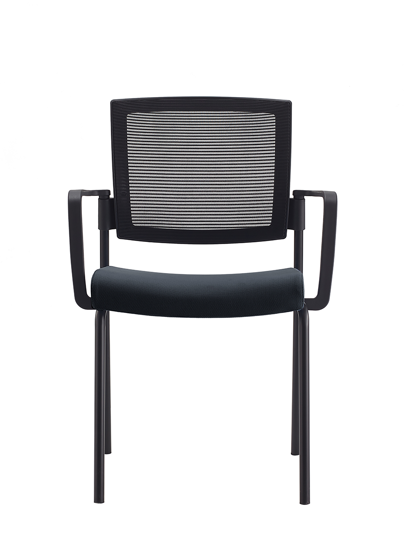 Photo du produit CHAISE SYNERGY NOIRE ASSISE TISSU DOSSIER MESH SANS ACCOUDOIRS