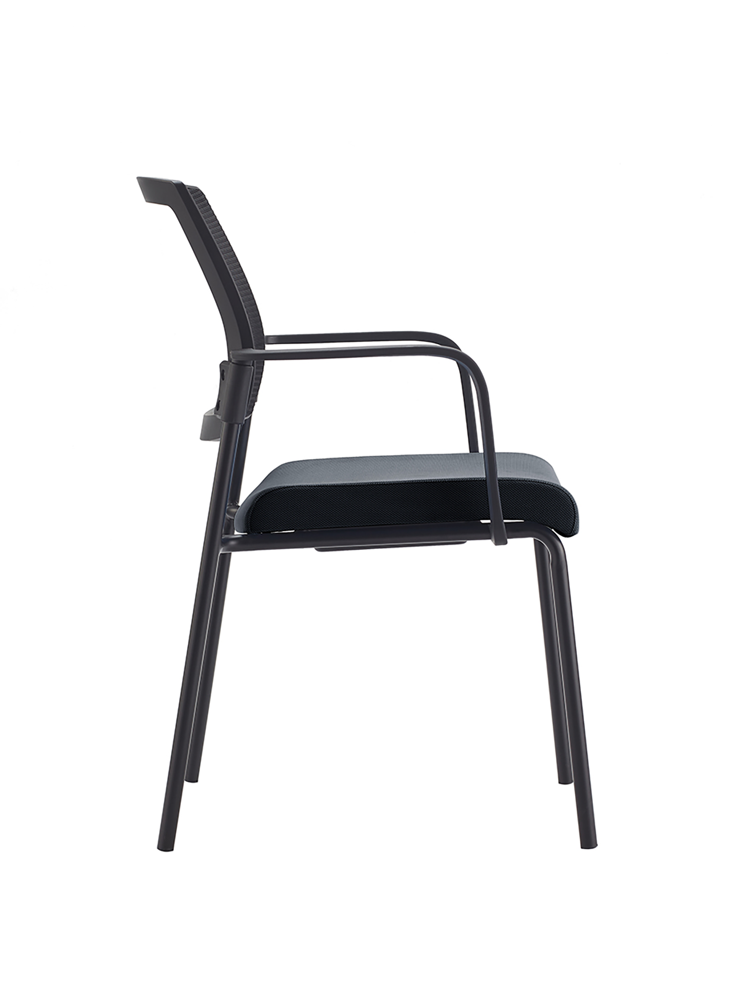 Photo du produit CHAISE SYNERGY NOIRE ASSISE TISSU DOSSIER MESH SANS ACCOUDOIRS