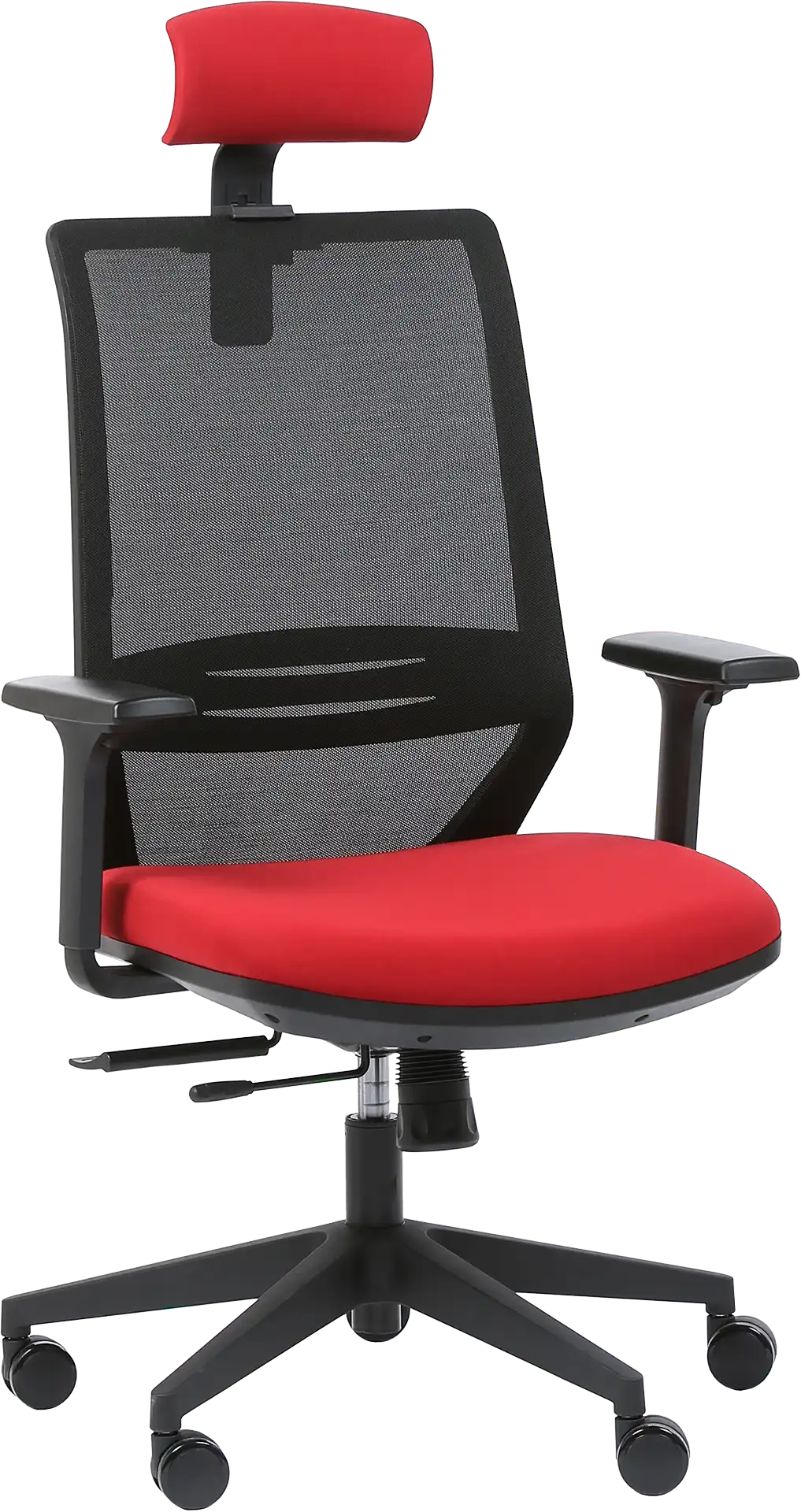 Photo du produit FAUTEUIL ERGONOMIQUE TECSY NOIR/ROUGE SYNCHRONE 3P