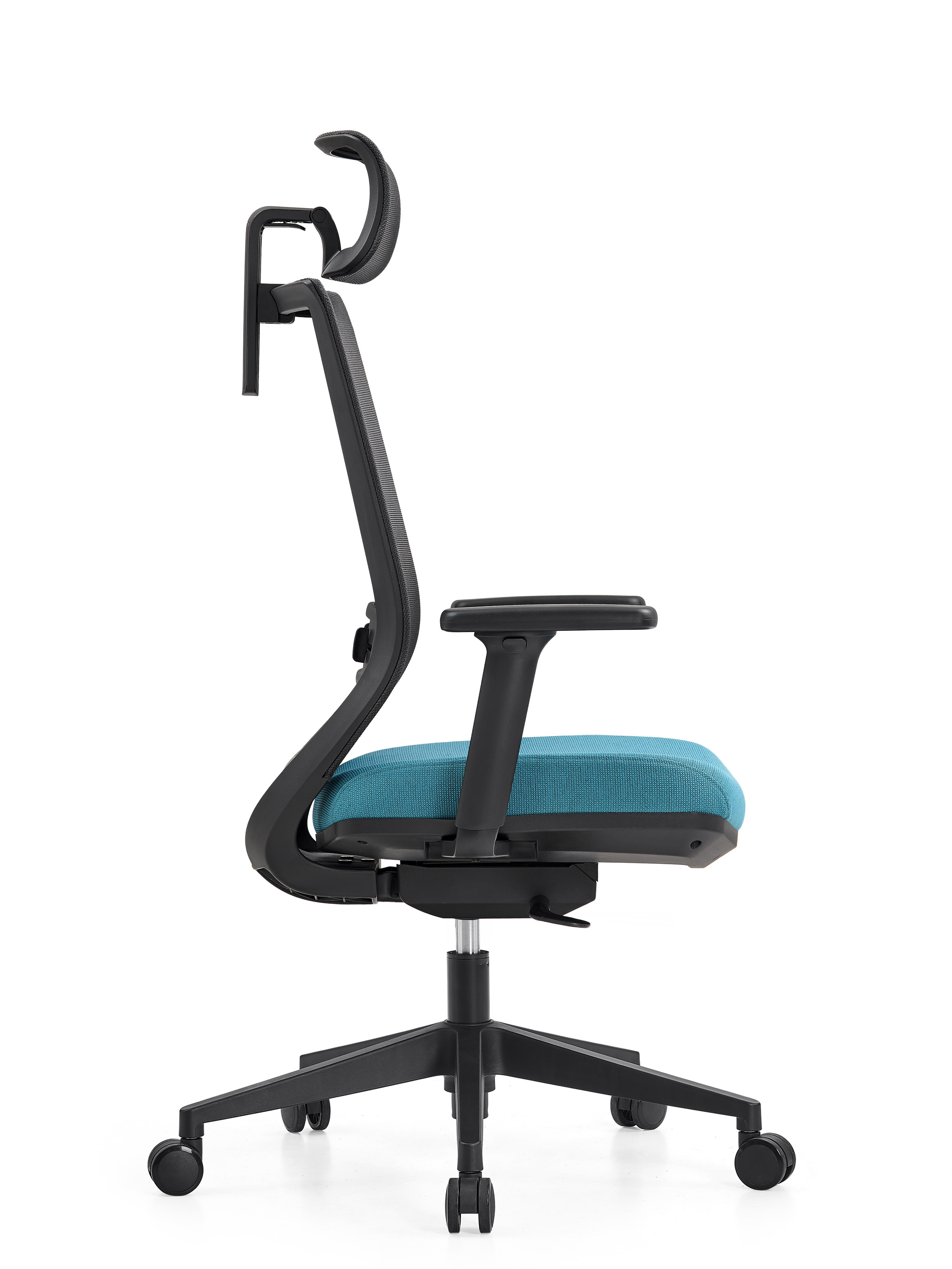 Photo du produit FAUTEUIL TECSY 2D NOIR ASSISE BLEUE
