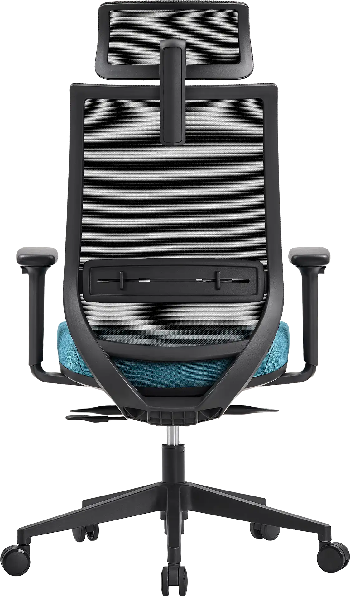 Photo du produit FAUTEUIL TECSY 2D NOIR ASSISE BLEUE