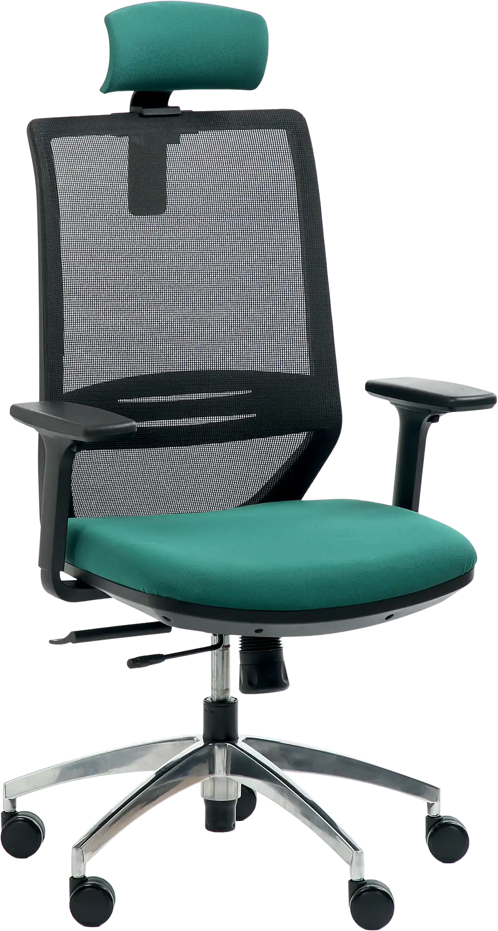 Photo du produit FAUTEUIL ERGONOMIQUE TECSY VERT PIEDS ALU ACC 3D