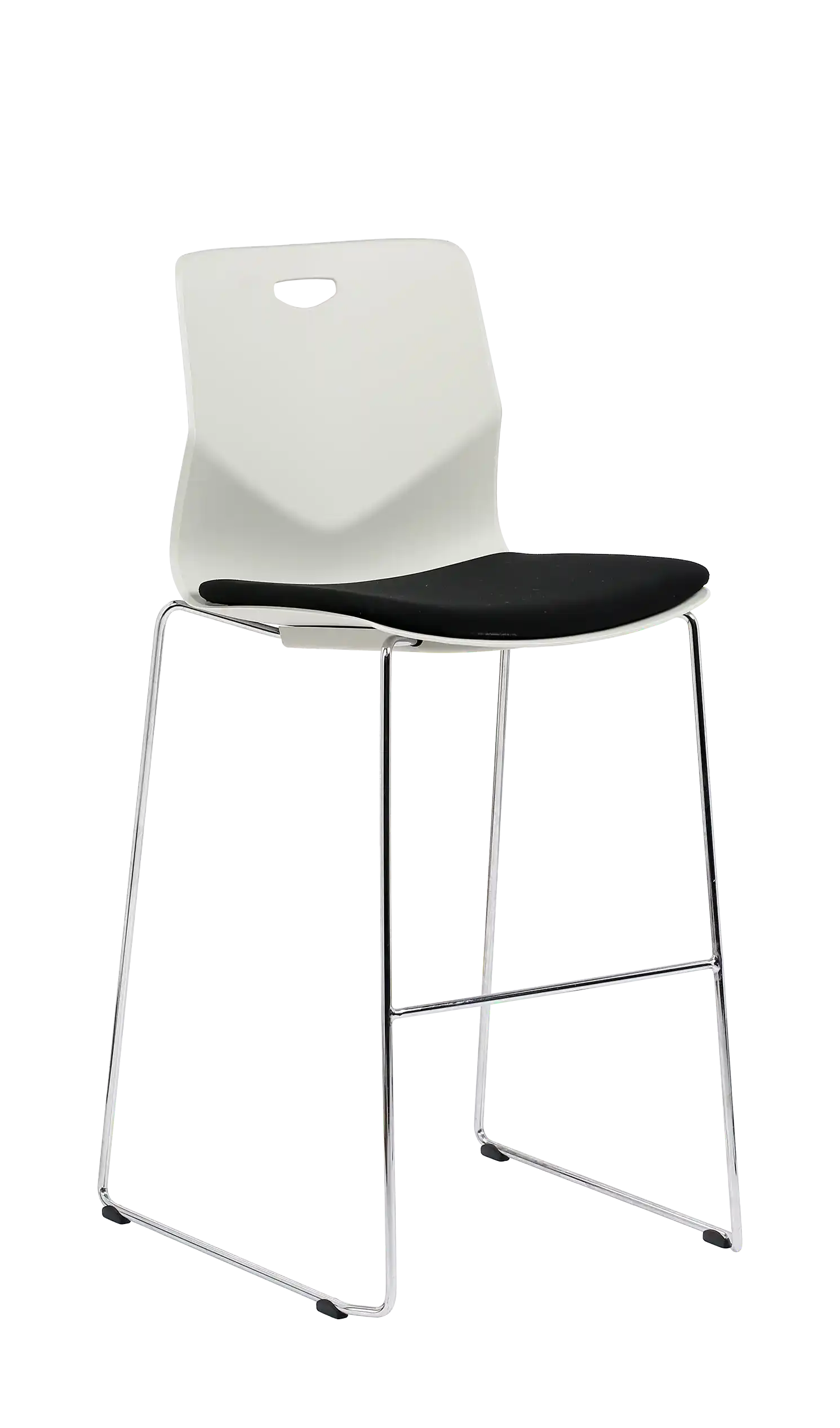 Photo du produit TABOURET TECSUP BLANC PIED FENETRE CHROME