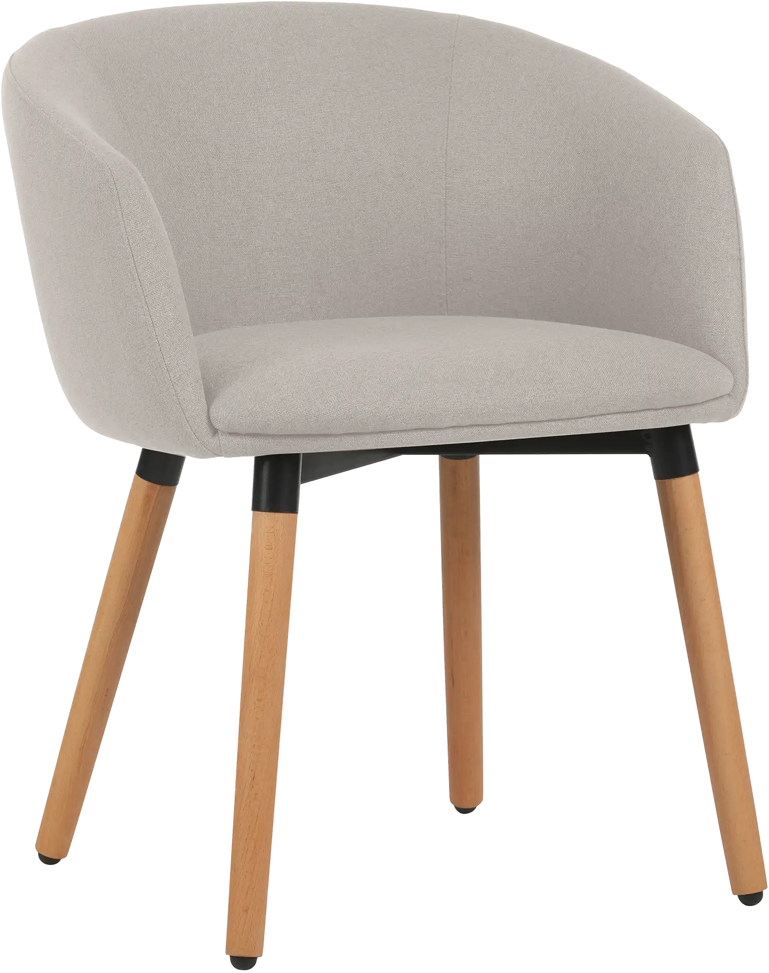 Photo du produit FAUTEUIL TISSU ARCO BEIGE LIN PIEDS BOIS