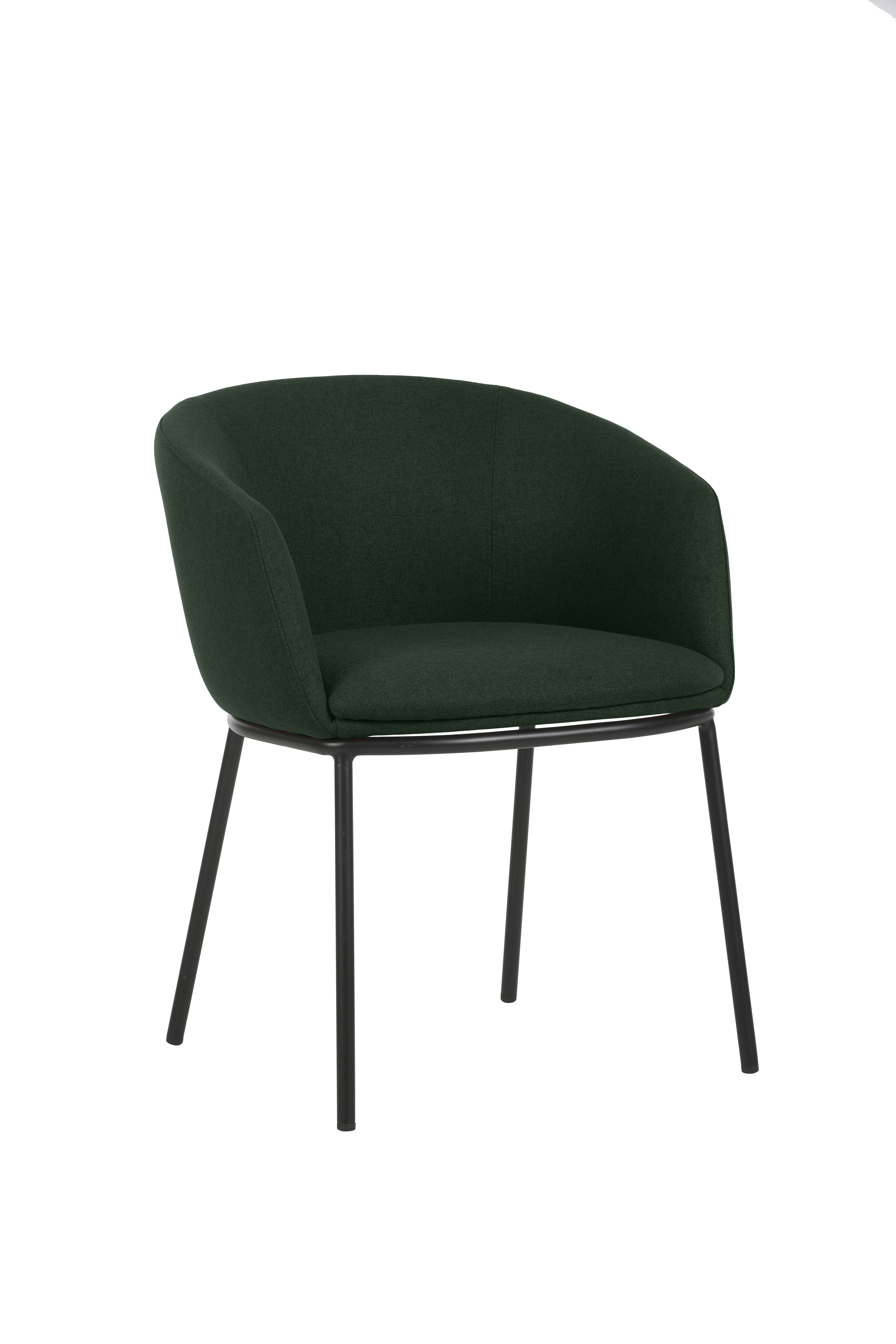 Photo du produit FAUTEUIL TISSU NON FEU ARCO VERT FONCE PIEDS METAL