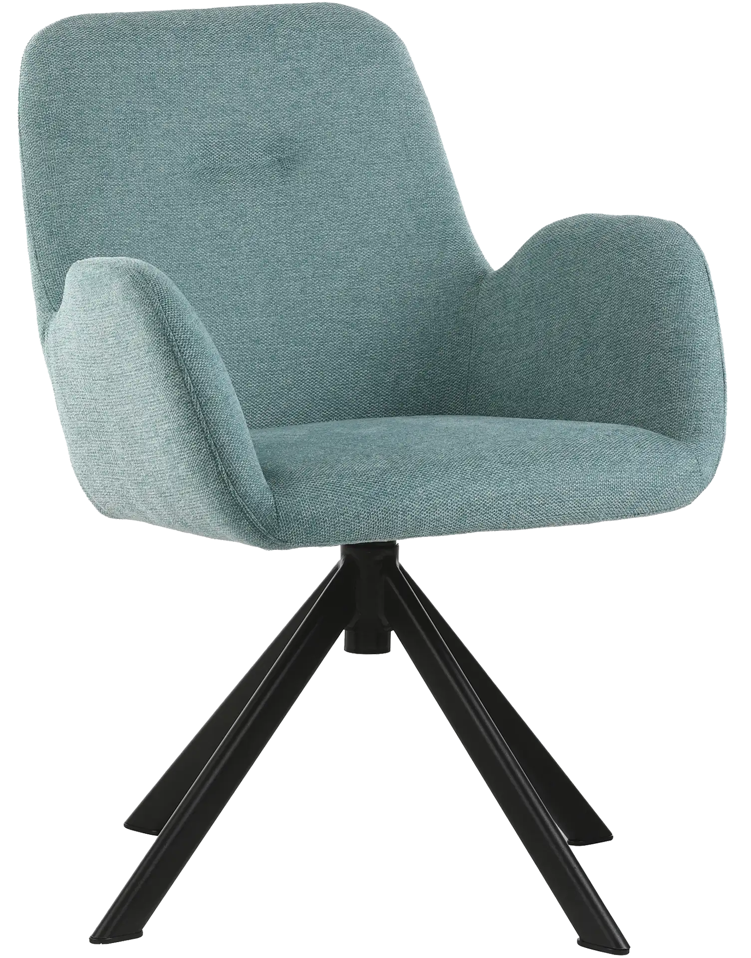 Photo du produit FAUTEUIL TISSU SHINEO TURQUOISE PIEDS PYRAMIDAL